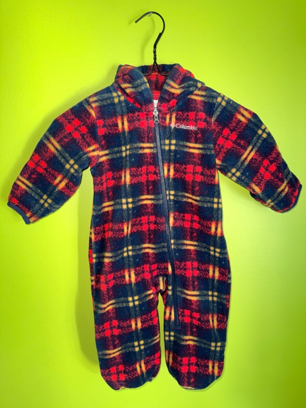 Columbia Plaid Fleece Bunting Suit 🧸 6–12M
